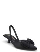 Onlcoco-6 Satin Bow Slingback Pump Shoes Sling Backs Heeled Slingbacks Black ONLY