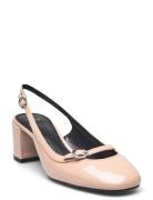 Heeled Shoes With Buckle Shoes Sling Backs Heeled Slingbacks Beige Mango