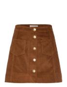 Cord Mini Skirt Skirts Short Skirts Brown GANT