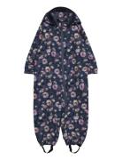 Baby Softshell Suit - Aop Outerwear Coveralls Softshell Coveralls Navy Color Kids