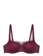 Body Make-Up Illusion Lace Balc T Lingerie Bras & Tops Balc Tte Bras Burgundy Triumph