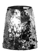 Slftana Hw Short Sequins Skirt B Skirts Short Skirts Silver Selected Femme