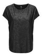 Onpaub-Snake Life On Ss Bat Loose Tee Sport Women Sport Clothing Sports Tops & T-shirts Sport T-Skjorte Black Only Play