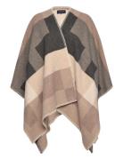 Palma Recycled Wool Blend Poncho Tops Knitwear Ponchos Beige Lexington Clothing