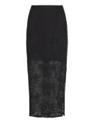 Mschantonie Hw Skirt Skirts Knee-length & Midi Skirts Black MSCH Copenhagen