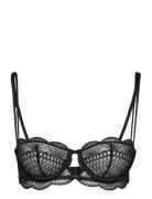 Wireles Without Padded - N*9 Balconnet Lingerie Bras & Tops Balc Tte Bras Black Etam