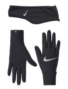 Nike Wmns Ess Running Headband And Glove Set Sport Women Sport Accessories Sport Gloves Sport Finger Gloves Black NIKE Equipment