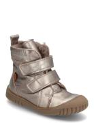 Sporty™ Velcro Boot Tex Shoes Pre-walkers - Beginner Shoes  Gold Pom Pom