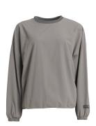 Soft Woven Track Pullover Stroll Sport Sport Clothing Sport Sweatshirts & Hoodies Sport Sweatshirts Grey Rethinkit