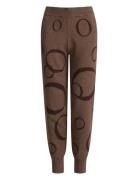 Knitted Trousers, Tandrell 1 Bottoms Trousers Straight Leg Brown Ivo Nikkolo