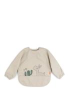 Sleeved Pocket Bib Lalee Sand Baby & Maternity Baby Feeding Bibs Long Sleeve Bib Beige D By Deer