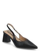 Biamaralyn Slingback Smoth Faux Leather Shoes Sling Backs Heeled Slingbacks Black Bianco