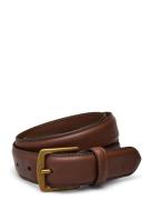 Full-Grain Leather Dress Belt Accessories Belts Classic Belts Brown Polo Ralph Lauren