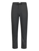 Como Herringb Tapered Drawstring Bottoms Trousers Casual Black Les Deux