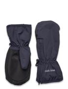 Nylon Mittens W/Zipper Accessories Gloves & Mittens Gloves Navy Mikk-line