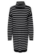 Olmtalio Ls Stripe Rollneck Dress Knt Knælang Kjole Navy Only Maternity