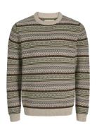 Jprblunorwegian Knit Crew Neck Tops Knitwear Round Necks Cream Jack & J S