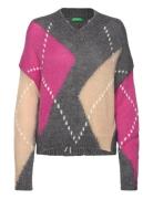 V Neck Sweater L/S Tops Knitwear Jumpers Grey United Colors Of Benetton