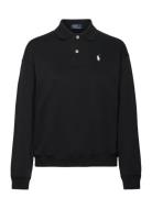 Polo-Collar Fleece Pullover Tops T-shirts & Tops Polos Black Polo Ralph Lauren