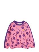 Squiggly Cats Aop Sweatshirt Tops Sweatshirts & Hoodies Sweatshirts Pink Mini Rodini