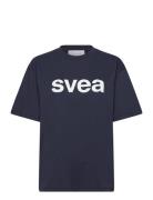 Swaustin Boxy Logo Ss T-Shirt Tops T-shirts & Tops Short-sleeved Navy Svea