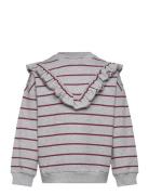 Sweat Shirt Line Ruffel Melange Tops Sweatshirts & Hoodies Sweatshirts Grey Petit Piao