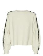 Vmzora Ls O-Neck Pullover Ga Tops Knitwear Jumpers Cream Vero Moda