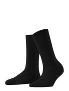 Cosy Wool Boot Sock Warm Lingerie Socks Regular Socks Black Falke Women