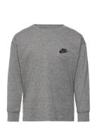 Nsw Relaxed Ls Lbr Tee / Nsw Relaxed Ls Lbr Tee Sport T-shirts Long-sleeved T-Skjorte Grey Nike