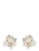 Mayfair Irregular Pearl Ear G/White - Accessories Jewellery Earrings Studs Gold SNÖ Of Sweden