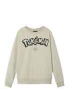 Nlmstern Pokemon Sweat Bru Sky Tops Sweatshirts & Hoodies Sweatshirts Cream LMTD