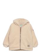 Liff Teddyfleece Jacket. Grs Outerwear Fleece Outerwear Fleece Jackets Cream MINI A TURE