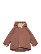 Matwally Fleece Lined Winter Jacket. Grs Outerwear Snow-ski Clothing Snow-ski Jacket Brown MINI A TURE