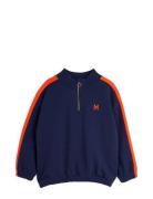 Panel Emb Sweatshirt Tops Sweatshirts & Hoodies Sweatshirts Navy Mini Rodini