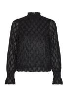 Vmnolita Ls High Neck Top Vma Tops Blouses Long-sleeved Black Vero Moda