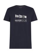 Hilfiger Flags Tee Tops T-Kortærmet Skjorte Navy Tommy Hilfiger