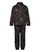 Thermal+ Set Aop Outerwear Thermo Outerwear Thermo Sets Black Mikk-line