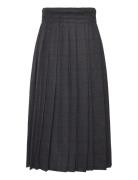 Pleated Suiting Skirt Skirts Knee-length & Midi Skirts Grey REMAIN Birger Christensen