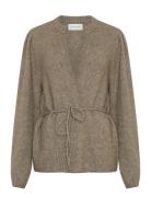 Mschgustel Hope Wrap Cardigan Tops Knitwear Cardigans Beige MSCH Copenhagen