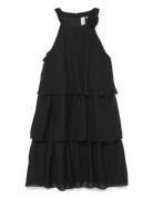 Vmfelicia Sl Ruffle Short Dress Girl Exp Dresses & Skirts Dresses Partydresses Black Vero Moda Girl