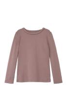 Nmfnigella Ls Slim Top Tops T-shirts Long-sleeved T-Skjorte Purple Name It