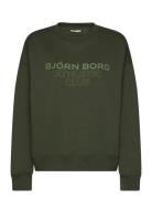 Borg Boyfriend Crew Sport Women Sport Clothing Sport Sweatshirts & Hoodies Sport Sweatshirts Khaki Green Björn Borg