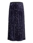 Sequin A-Line Midi Skirt Skirts Knee-length & Midi Skirts Blue Bubbleroom