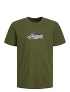 Jcomountain Logo Tee Ss Crew Neck Sn Jnr Tops T-Kortærmet Skjorte Green Jack & J S