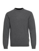 Cfkarl Lambswool Crew Neck Kni Tops Knitwear Round Necks Grey Casual Friday