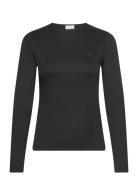 Liquid Touch C-Nk Top Ls Tops T-shirts & Tops Long-sleeved Black Calvin Klein