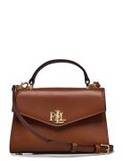 Leather Small Farrah Satchel Bags Small Shoulder Bags-crossbody Bags Brown Lauren Ralph Lauren