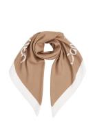 Logo Wash Tencel Scarf 130X130 Accessories Scarves Lightweight Scarves Beige Calvin Klein