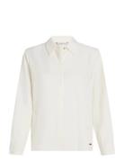 Soft Viscose Regular Ls Shirt Tops Shirts Long-sleeved White Tommy Hilfiger