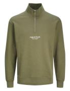 Jorvesterbro Sweat Quarter Zip Noos Jnr Tops Sweatshirts & Hoodies Sweatshirts Green Jack & J S